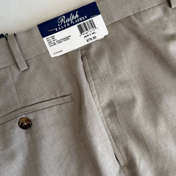 Ralph Lauren Pants in Light Taupe NWT Size 36W X 34L - Picture 3 of 4